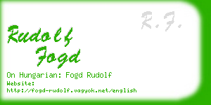 rudolf fogd business card